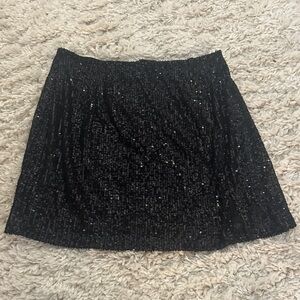 Black Sequin Skirt